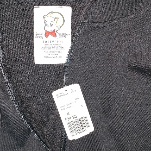 Alec Monopoly Richie Rich Mesh Black Sweater - Picture 2 of 8